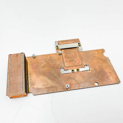 reiner kupferner Kühlkörper, Zahnheizkörper mit hoher Dichte, elektronische Bauelemente, Schaufelzahnkühlkörper, dickes Kupferblech