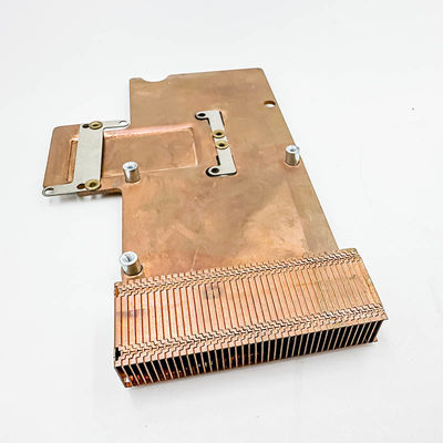 reiner kupferner Kühlkörper, Zahnheizkörper mit hoher Dichte, elektronische Bauelemente, Schaufelzahnkühlkörper, dickes Kupferblech