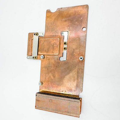 reiner kupferner Kühlkörper, Zahnheizkörper mit hoher Dichte, elektronische Bauelemente, Schaufelzahnkühlkörper, dickes Kupferblech