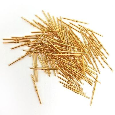 Messinggold überzog festes Nadel-Gold überzog Pin-/Frühlings-Muffe Test-Sonde Pogo